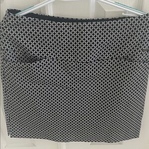 Elegant Black and White Patterned Skirt